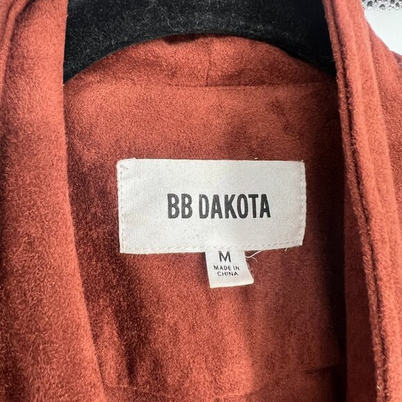 BB Dakota Nordstrom Women’s Faux Suede Cherrywood Drape Front - Picture 4 of 7